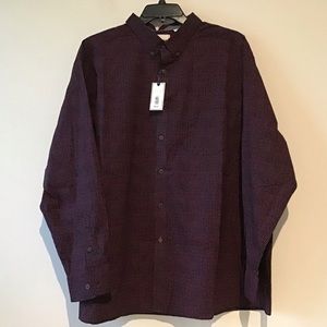 ROWM Shirt 3XB Red Black Print Long Sleeves NWT $59.50